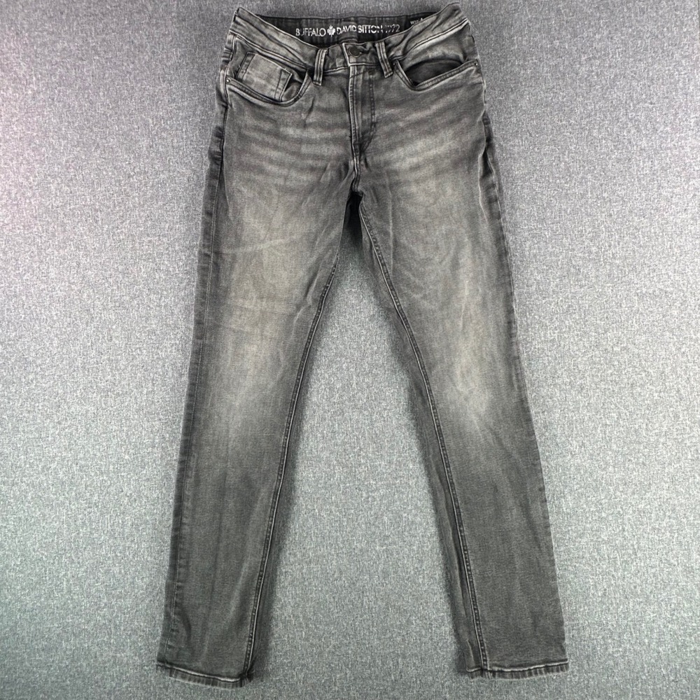 Buffalo Jeans Mens 32x32 Ash-x Gray Slim Stretch Denim Pants Jeans